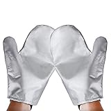 衣服スチーマーアイロングローブミットアンチスチームグローブ丈夫な耐熱防水防護保護アイロングローブ衣服スチーマーシルバー1ペア