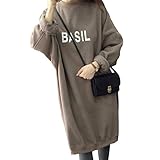 (モコベビー) MOKO BABY レディース 裏起毛 プルオーバー スウェット ワンピース ひざ下 ロングトレーナー ゆったり マタニティ 大きめ 体型カバー オーバーサイズ 軽量 ルームウェア 部