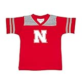 NCAA Nebraska Cornhuskers幼児用男の子サッカーシャツ、レッド、4