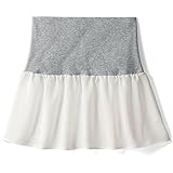 産後兼用マタニティ重ね着風お腹カバー　　（シフォン）オフホワイト　サイズ:マタニティＭ