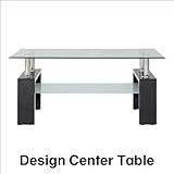 センターテーブル ガラス天板のセンターテーブル ブラック 天板強化ガラス