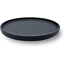 Amazon.co.jp: syokkidana フラットプレート (L / 23.5cm / ブラック