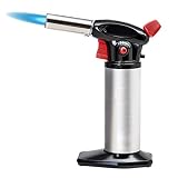 Culinaryトーチ、pestory料理料理トーチRefillable Blow Torch Creme Bruleeトーチ調整可能炎トーチwith安全ロック