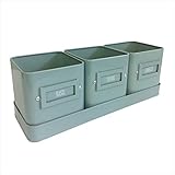 Burgon & Ball Herb Pots in a Tray GYO/HPOTSGREEN Green