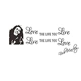 壁のステッカー 装飾 DIY 【 Love The Life You Live】 取り外す可能 ホーム アート オフィス