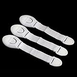 Liebeye 子供安全キャビネットロック　ベビープルーフ　引き出し　家電　家電　強力な3接着剤　子供ロック　3PCS ホワイト