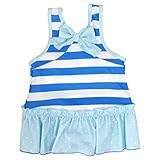 水着 ベビー スイミング 女の子 水着 スカート付き ワンピース水着 子供水着 サックス-S 80cm
