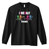 [アートワークスコウベ] テニス ロンT 長袖Tシャツ 練習着 ドライ I LOVE RALLY ユニセックス L ブラック