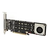M.2 NVMe PCIE アダプター、M.2 NVMe SSD エンクロージャ、PCIE 4.0 0 モード、読み取り速度最大 14000+MB/S、2 速度モードの大型ターボファン、2230/2242/2260/2280/22110mm SSD に最適