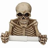 トイレットペーパーホルダースカルロールホルダー壁掛けレトロスケルトントイレットロール収納スカルバスアクセサリー