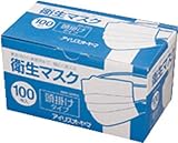 ＩＲＩＳ　衛生マスク１００Ｐ　頭掛けタイプ　ＥＭＮ－１００ＰＨＬ　4350022 EMN100PHL