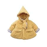 Pojour ベビー服 子供服 0-3歳女の子コート 冬 かわいいドットプジャケット 厚手コート 防寒　おしゃれフード付きコート 暖かい 綿 ベビールームウェア 普段着 カジュアル 旅行 記念日 プレ