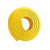 ROOCIA コーナーガード コーナークッション 2M 両面テープ付 赤ちゃん 舐めても安心 けが防止 (イェロー)