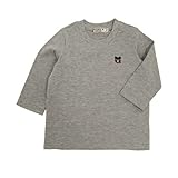 (ミキハウス)MIKIHOUSE DOUBLE.B ダブルBEveryday Double_B長袖Tシャツ 70 チャコールグレー(27)