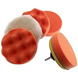 7枚/セット バフ研磨 カー研磨用 カーにワックスを塗る スポンジパッド 5インチ