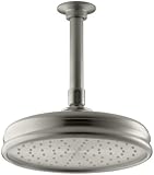 KOHLER K-13692-BN 8-Inch Traditional Round Rain Showerhead, Vibrant Brushed Nickel [並行輸入品]
