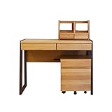 【3点セット】デスク+ワゴン+ブックスタンド 100cm幅デスク STEP / ステップ無垢材 アルダー無垢 デスク ナチュラル 引出し付き