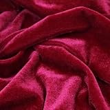 [moonfarm] ベロア 生地 約 幅75cm×1m カラー やや薄手 手芸 布 ハンドメイド (ワインレッド)