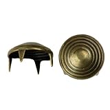 Beehive Cone Nailhead, Size 40, Solid Brass, Colonial Gold Finish, 250 pieces per pack by C&C Metal 