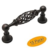 Cosmas 1749 – 96orbオイルはブロンズ鳥かごキャビネットハードウェアハンドルプル – 3 – 3 / 4 "（96 mm）穴中心、15パック