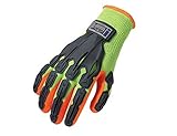 Ergodyne ProFlex 921 Thermal Rubber-Dipped Dorsal Impact-Reducing Glove, Lime, X-Large by Proflex [並
