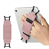 タブレットハンド タブレットストラップ ゴムバンド 片手持ちリング 6～8インチ対応 iPad Mini 7/6/5/4/3/2/1、Kindle Paperwhite 2024/2021/2018、Fire HD 8 等に適用 5色 (ピンク)
