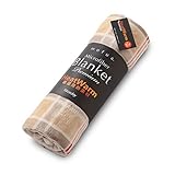 ひざ掛け 毛布　mofua（モフア）プレミアムマイクロファイバー　Heatwarm発熱　+2℃　タイプ　ひざかけ 70×100ｃｍ　チェックベージュ 601006P1
