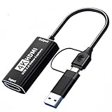 【Amazon限定】Hanx株式会社 日本メーカー HDMI Capture 4K Basic HDMIキャプチャー 4K@60fps入力対応 USB-C type-c キャプチャーボード UVC 対応 HH-CP26BC