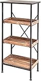 [アウトレット] テラス*リビング ディスプレイラック 4段 幅60cmタイプ 奥行38cm×高さ125cm 天然木・アイアン OF-RAK60