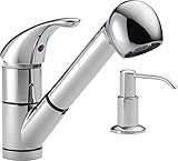Peerless P18550LF-SD Choice Single Handle Kitchen Pull-Out Faucet with Soap Dispenser, Chrome [並行輸入品