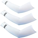 3ペアサイクリング、運動、ゴルフ、protectsuvカバーアームスリーブ冷却(ホワイト)