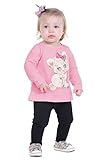 Pulla Bullaベビーガールズ長袖シャツグラフィックTシャツ US サイズ: L カラー: ピンク
