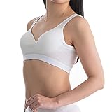 [モデルルック] 綿100% 弱 スポブラ 女子 学生 高校生 中学生 白 黒 コットン ブラ 女の子 ノンワイヤー ブラジャー tシャツ ワイヤレス ブラジャー スポーツ ブラジャー Ｔシャツ レディース bra woman cotton 白 M