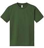 [グリマー] Tシャツ UVカット・吸汗速乾 4.4ozドライメッシュTシャツ [大きいサイズ］ オリーブ 5L
