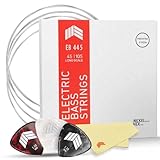 MOOZAK ベース弦 4弦 45-105｜PVDコーティング｜ニッケルラウンドワウンド｜ロングスケール｜高耐久・明るいトーン（独立包装・ピック付属）