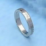 【手品 マジック】Magnetic PK Ring/磁気付き指輪 マグネットリング コインディスアピアリング 近景マジック道具 (18mm, ミニ 銀 レター)