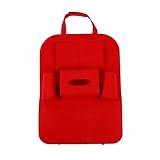 Sedeta 車用 収納 ポケット 大容量 車 シート バックポケット 多機能 カー 後部座席 収納バッグ 取り付け簡単 汎用サイズ ブラック 1個 (レッド)