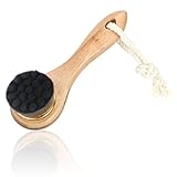 高級竹炭極細洗顔ブラシ 毛穴角質美顔器洗顔器 フェイス/メイクブラシ 毛穴ケア 黒ずみ クレンジング 美容グッズ 毛穴もスッキリ 手動/長柄 プレゼントに最適（グレー）