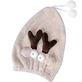 [Amazonブランド] Umi(ウミ) タオルキャップ ホリデーギフト 可愛いヘアドライタオル 吸水 速乾 ソフト