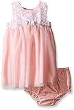 Little Meベビー女の子メッシュドレスとパンティーセット カラー: ピンク