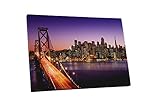 Pingo World sky1026 – 30-parent " San Francisco Bay Bridge Skyline "ギャラリーWrappedキャンバス壁アートプリント 30" x 