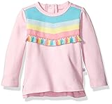 Rosie Pope Baby Girls' Varsity Sweatshirt Pink Rainbow 12M [並行輸入品]