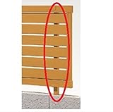 LIXIL 新日軽　木樹脂フェンスJ8型　自在柱　H=1000用　［横スリット］　【リクシル】　【木調フェンス　柵】 　ミディアムブラウンP