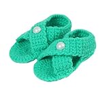 (ビグッド)Bigood ベビーサンダル ニット靴 赤ちゃん用 ソックス 新生児 子供用 ベビー用品 手作り 室内用ベビーシューズ蛍光緑