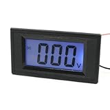 uxcell　デジタルパネル電圧計　測量ツール　ゲージ　DC 0-500V　ブルー　LEDデイスプレイ