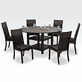 ドリフトウッド 6人掛け用 ダイニング7点セット ダークブラウン