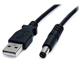 StarTech.com USB - 5V DC電源供給ケーブル 91cm DCプラグ(外形5.5m/内径2.1mm) USB2TYPEM