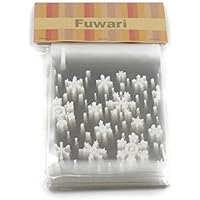 【Fuwari 袋 小袋 お菓子 チョコレート クッキー キャンディー アクセサリー 小物 ラッピング ハロウィン 100枚 包装袋 小分け プレゼント ｍ1 (⑦)