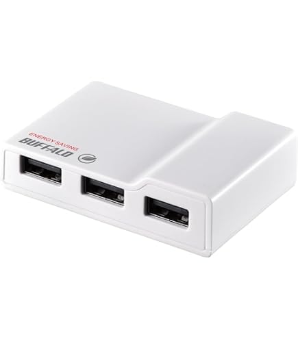 Amazon | iBUFFALO USB2.0ハブ 4ポートタイプ ACアダプタ付 【電源連動
