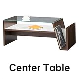 北欧デザイン ガラスセンターテーブル マガジンラック(ローテーブル ロー 幅90 90cm幅 幅 90cm 90センチ 90 コーヒーテーブル モダン ナチュラルデザイン)